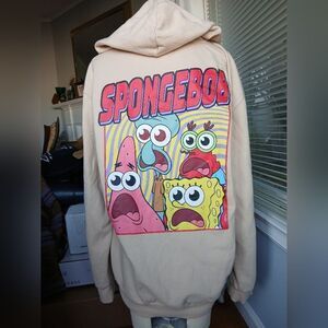 Nickelodeon Spongbob Hoodie Large Back Patch Size XL